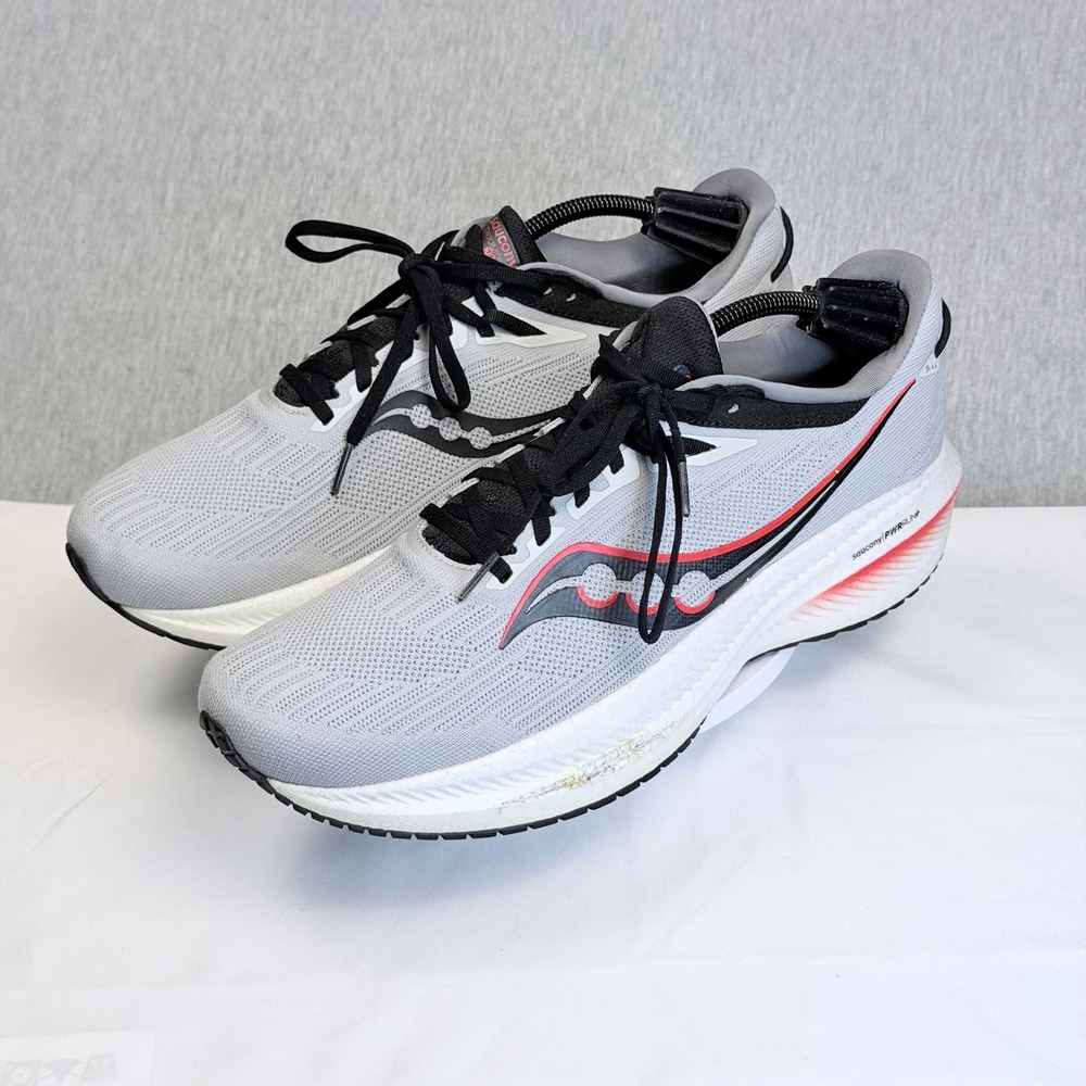 Saucony Triumph 21 Mens Running Shoes Alloy Black Vizi S20881-30 Size 13